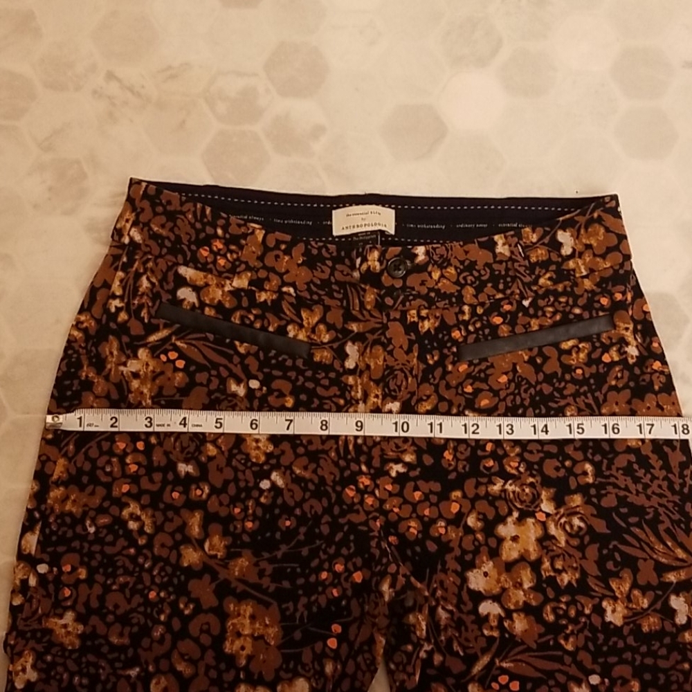 ANTHROPOLIGE floral skinny pants - Picture 4 of 9